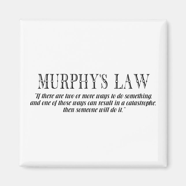 Imán Ley de Murphy (Frente)