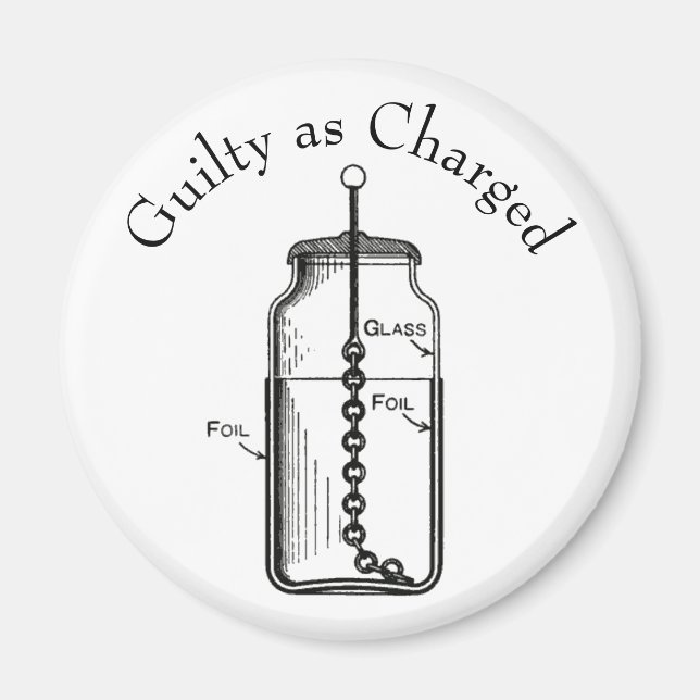 Imán Leyden Jar Culpable según acusación (Frente)