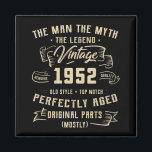 Imán Leyenda de mito masculino de 1952 70th Birthday Te<br><div class="desc">Leyenda de mito masculino de 1952 70th Birthday Tee de 70 años</div>