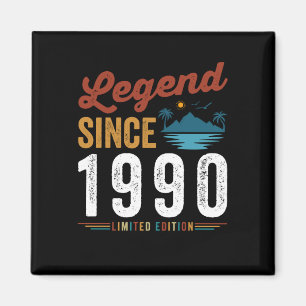 Imán Leyenda Desde 1990 Cumpleaños Retro Vintage