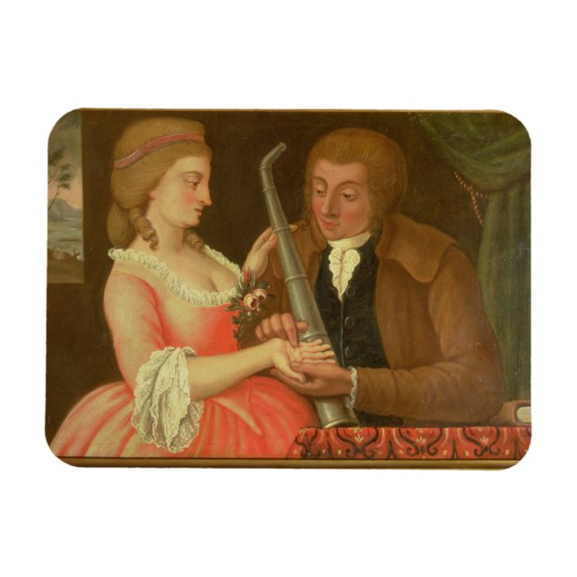 Imán Leyendo la palma (aceite sobre lienzo) (Horizontal)