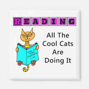 Imán Leyendo, todos los gatos frescos lo están haciend