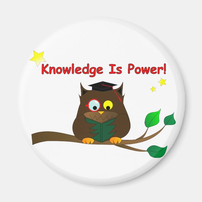 Imán Leyendo Wise Owl (Frente)