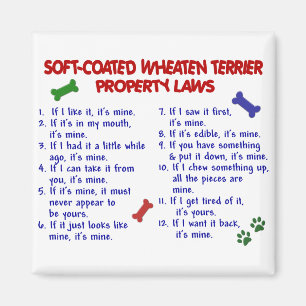Imán Leyes 2 de la propiedad de SOFT-COATED TERRIER DE