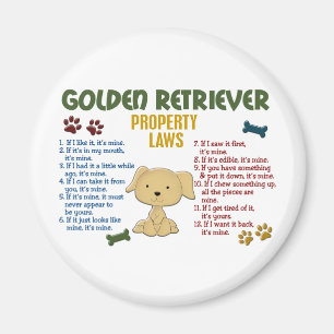 Imán Leyes 4 de la propiedad del golden retriever