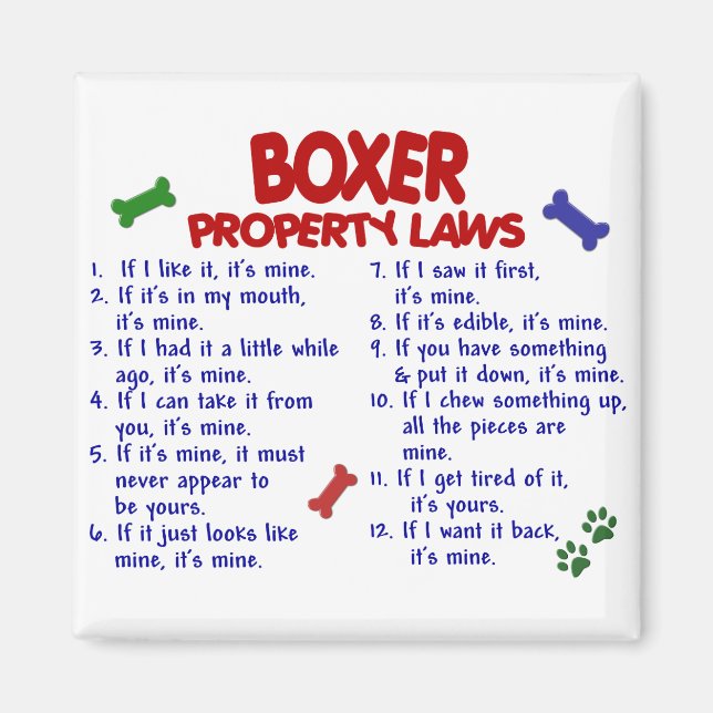 Imán Leyes de propiedad de Boxer 2 (Frente)