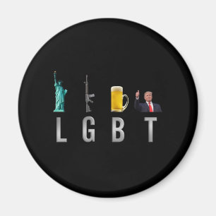 Imán LGBT - Cerveza de armas de libertad Trump 6