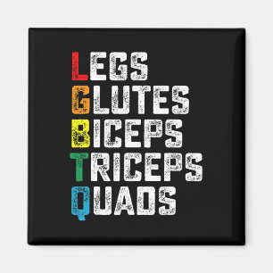 Imán Lgbtq Legs Glutes Biceps Triceps Quads Gym Funny G