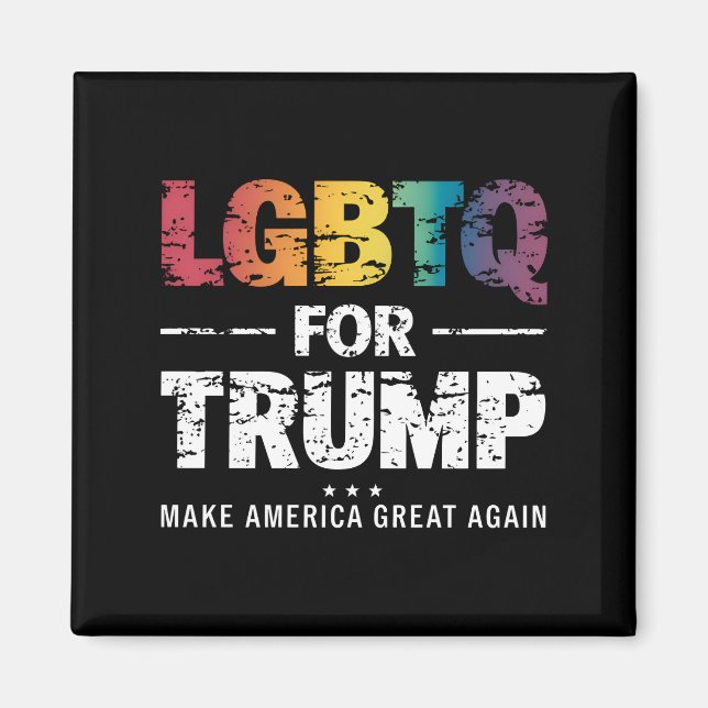 IMÁN LGBTQ PARA TRUMP GAY LESBIAN PARA TRUMP 2024 (Frente)