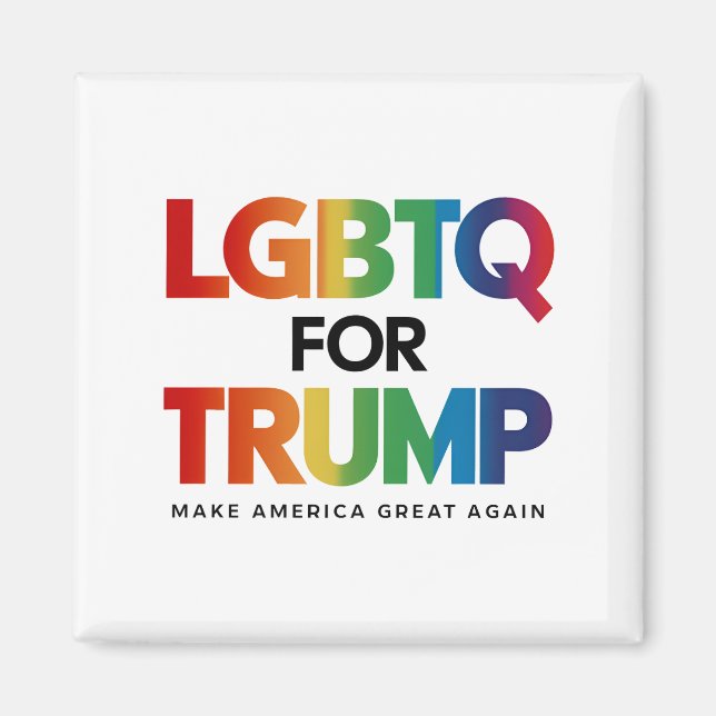 IMÁN LGBTQ PARA TRUMP GAY LESBIAN PARA TRUMP 2024 (Frente)
