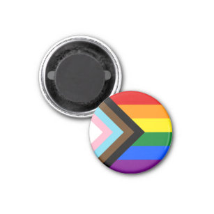 Imán LGBTQ y Orgullo - Bandera del progreso del arco ir