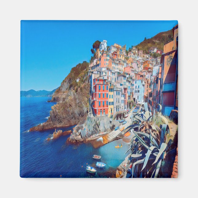 Imán LGR035 RIOMAGGIORE, Cinque Terre, Italia, Fridge (Frente)