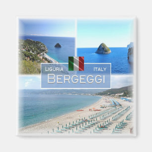 Imán LGR061 BERGEGGI, Mosaico, Liguria, Italia, Nevera