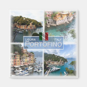 Imán LGR063 PORTOFINO, Mosaico, Liguria, Italia, Fridge