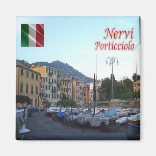 Imán LGR122 NERVI, El Pequeño Puerto, Italia, Fridge