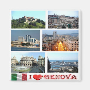 Imán LGR145 GENOA I Love, Liguria, Italia, Fridge