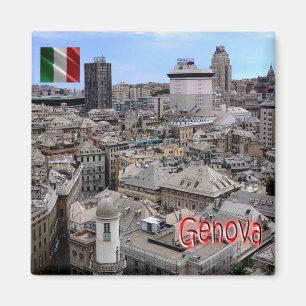Imán LGR151 GENOA Cityscape, Liguria, Italia, Fridge