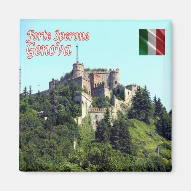 Imán LGR154 GENOA, Fort Sperone, Italia, Fridge (Frente)