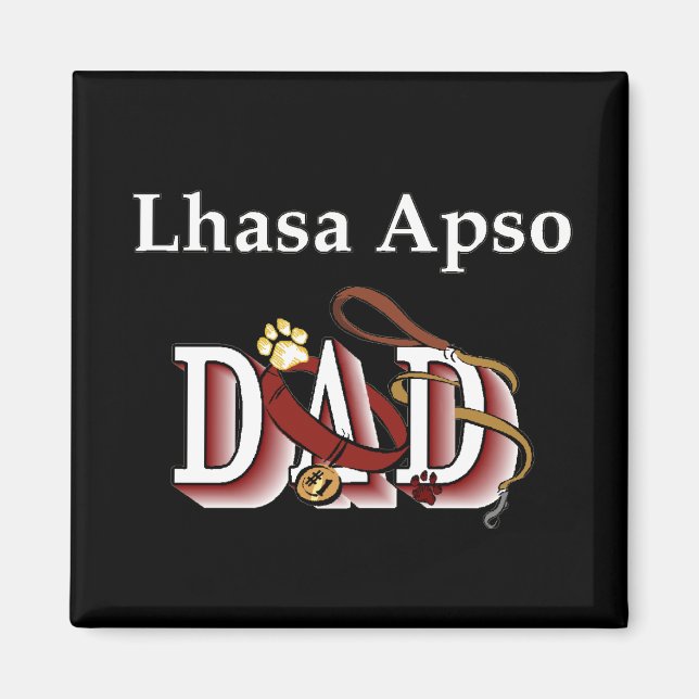 Imán lhasa apso dad Magnet (Frente)