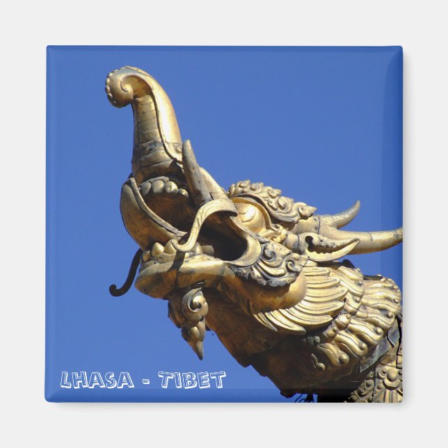 Imán Lhasa, Tíbet, Templo Jokhang (imán frigorífico) (Frente)