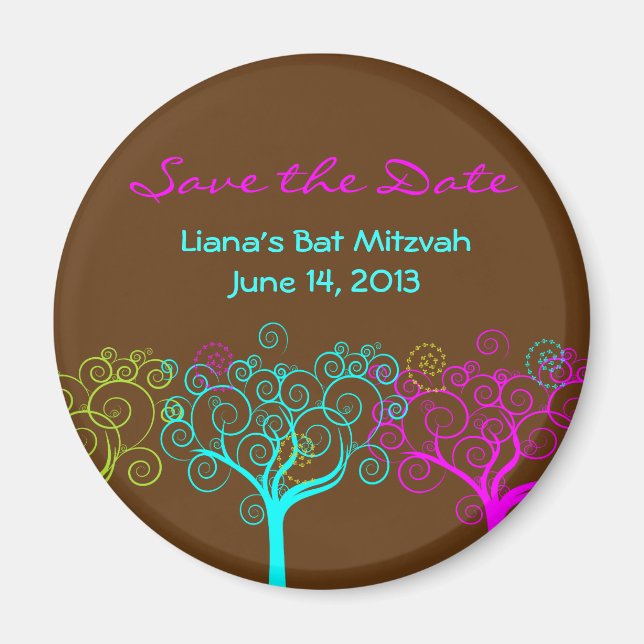Imán Liana Claire Bat Mitzvah Salve la Fecha (Frente)