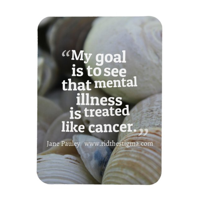 Imán Liberar el estigma hacia una enfermedad mental. Im (Vertical)