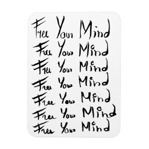 Imán ¡LIBEREN LA MENTE! Cita de caligrafía motivacional