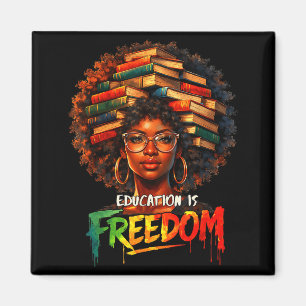 Imán Libertad de Educación Profesor Negro Libros Arte G