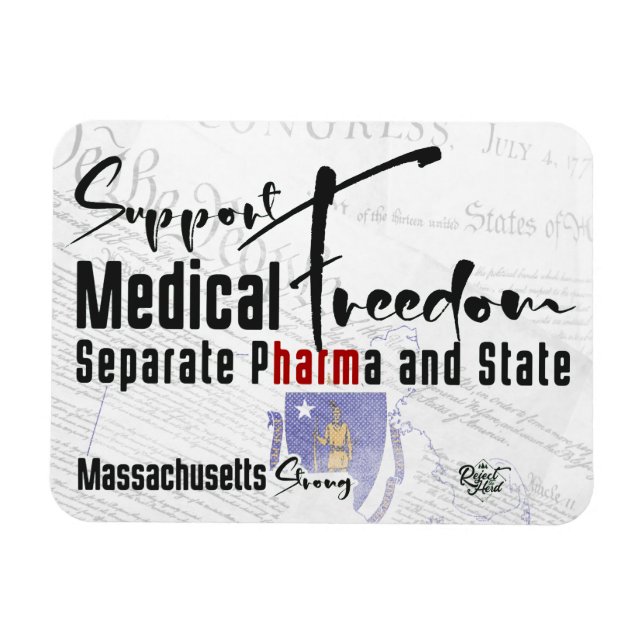 Imán Libertad médica en Massachusetts (Horizontal)