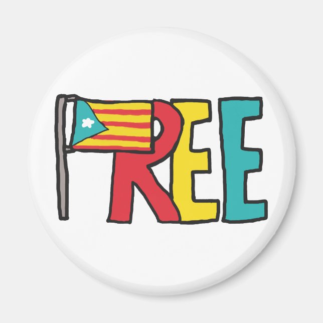 Imán Libertad para la independencia catalana (Frente)