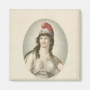 Imán Libertad, patrón del francés, grabado por Ruotte