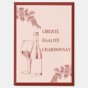 Imán Liberté Égalité Chardonnay Funny Wine Ilustracion