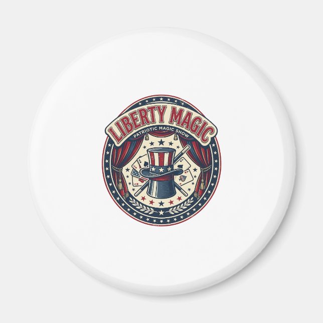 Imán Liberty Magic Patriótico Espectáculo de Magia Patr (Frente)