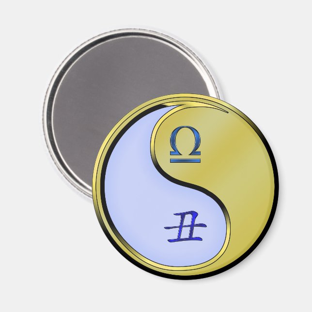 Imán Libra & Buey de Metal (Anverso/Reverso)