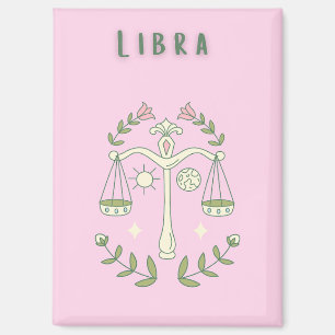 Imán Libra Rosa, zodiaco, signo zodiacal