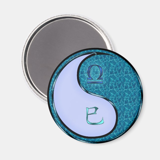 Imán Libra & Serpiente de Agua (Anverso/Reverso)