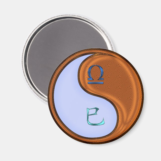 Imán Libra & Serpiente de Madera (Anverso/Reverso)