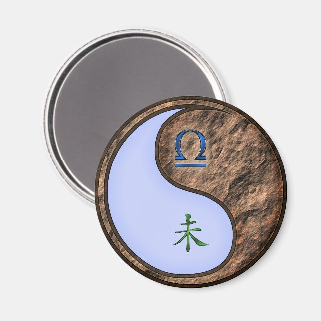 Imán Libra y Cabra de Tierra (Anverso/Reverso)