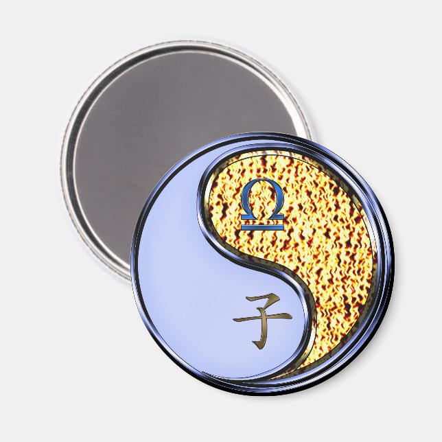 Imán Libra y Rata de Fuego (Anverso/Reverso)