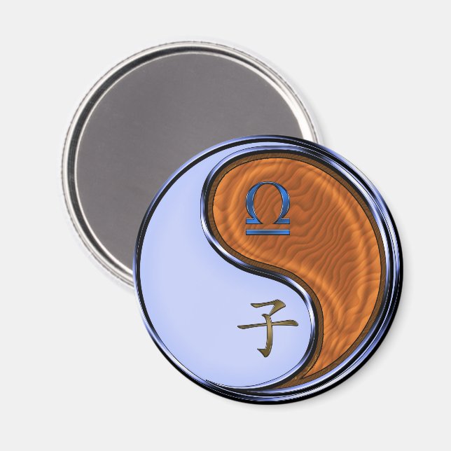 Imán Libra y Rata de Madera (Anverso/Reverso)