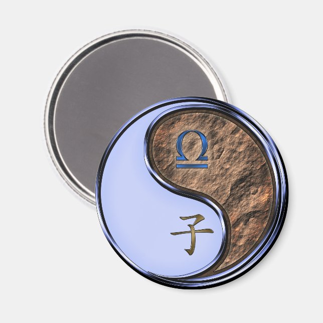 Imán Libra y Rata de Tierra (Anverso/Reverso)