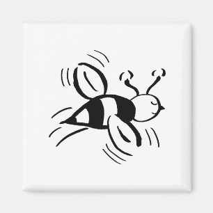 Imán Libre de abejas - Blanco y negro por los diseños d