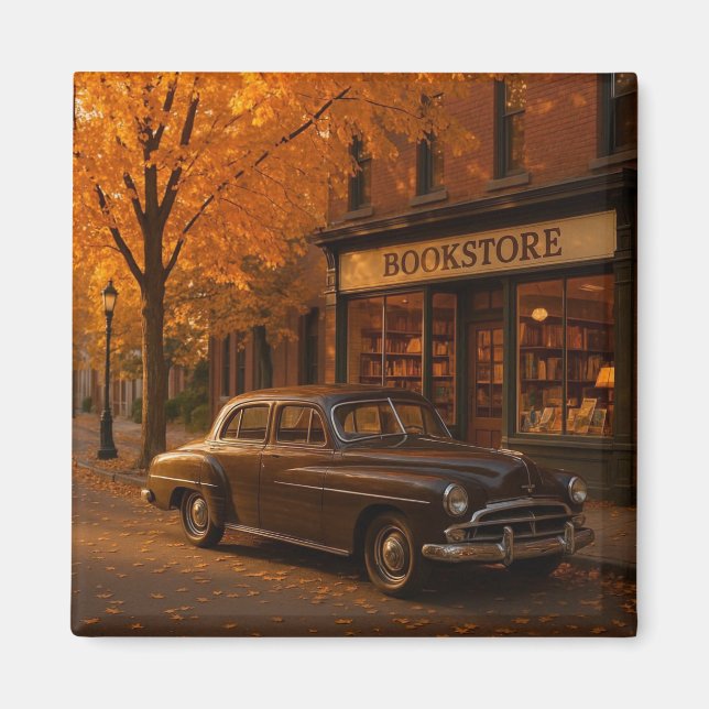 Imán Librería y auto Vintage Fall/Otoño (Frente)