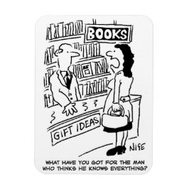 Imán Librero en librería con cliente