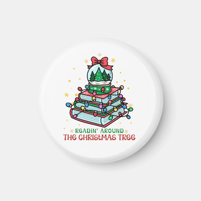 Imán Libro de Bola de Nieve de Navidad para Lectores (Frente)