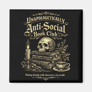 Imán Libro de club de lectura de introvertido divertido