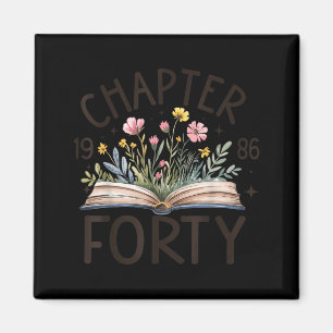 Imán Libro de flores silvestres del capítulo cuarenta 4