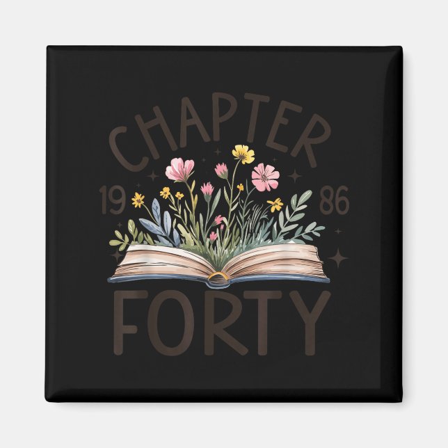 Imán Libro de flores silvestres del capítulo cuarenta 4 (Frente)