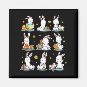 Imán Libro de lectura de Bunny Happy Easter Bookwords C
