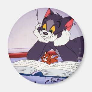 Imán Libro de lectura de Tom y Jerry dedicado